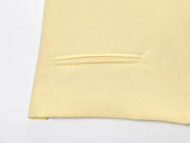 Camisa de Manga Corta Amarilla