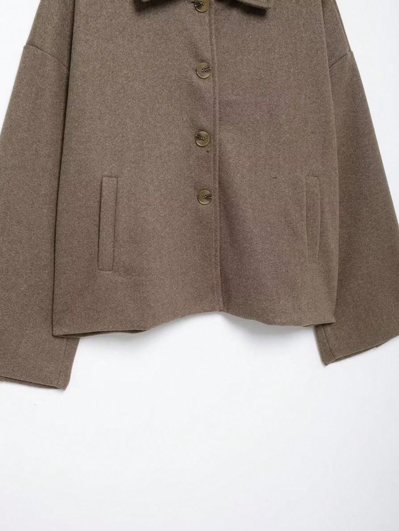 Chaqueta Bomber de Paño con Cuello Clásico