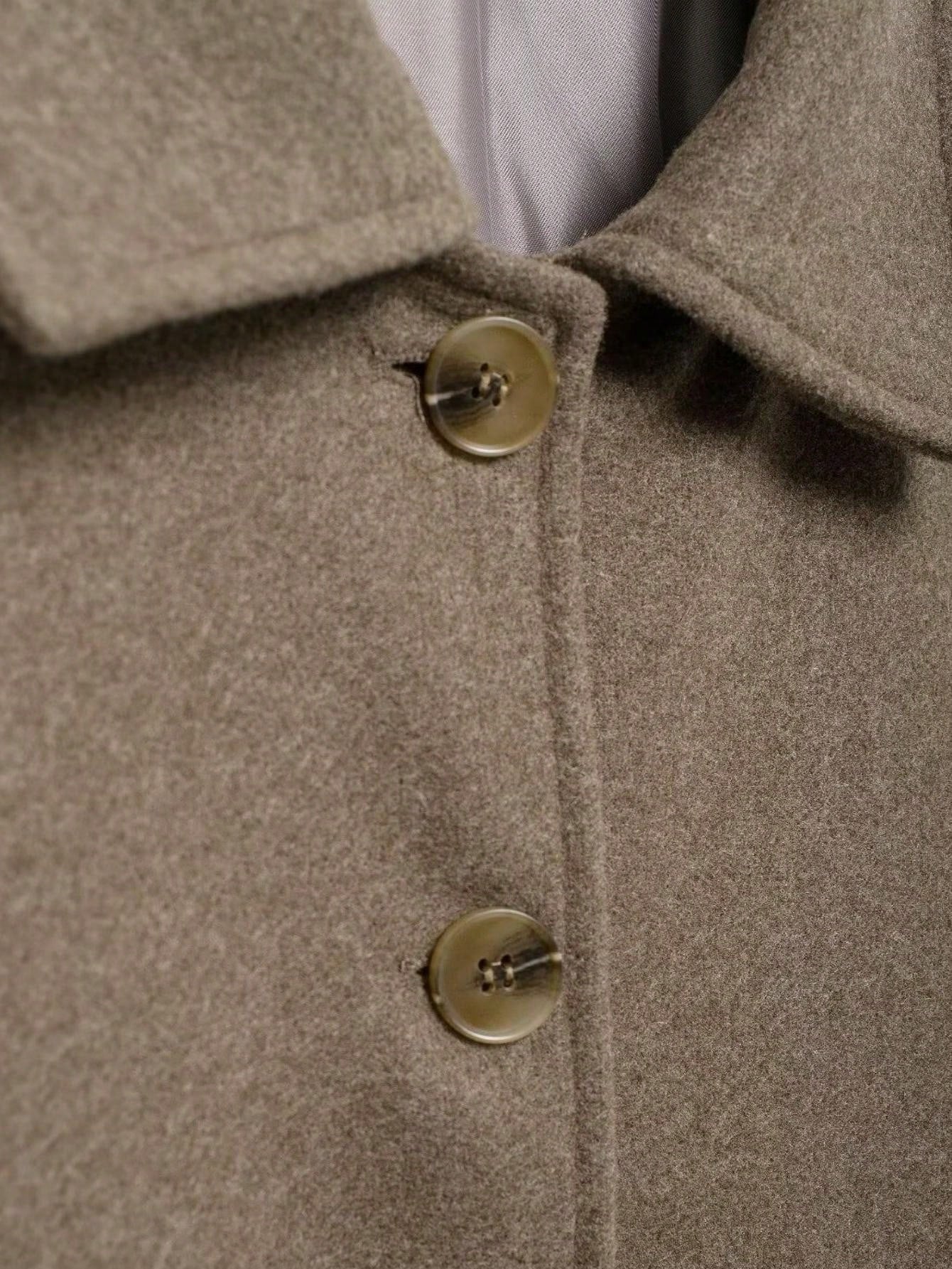 Chaqueta Bomber de Paño con Cuello Clásico