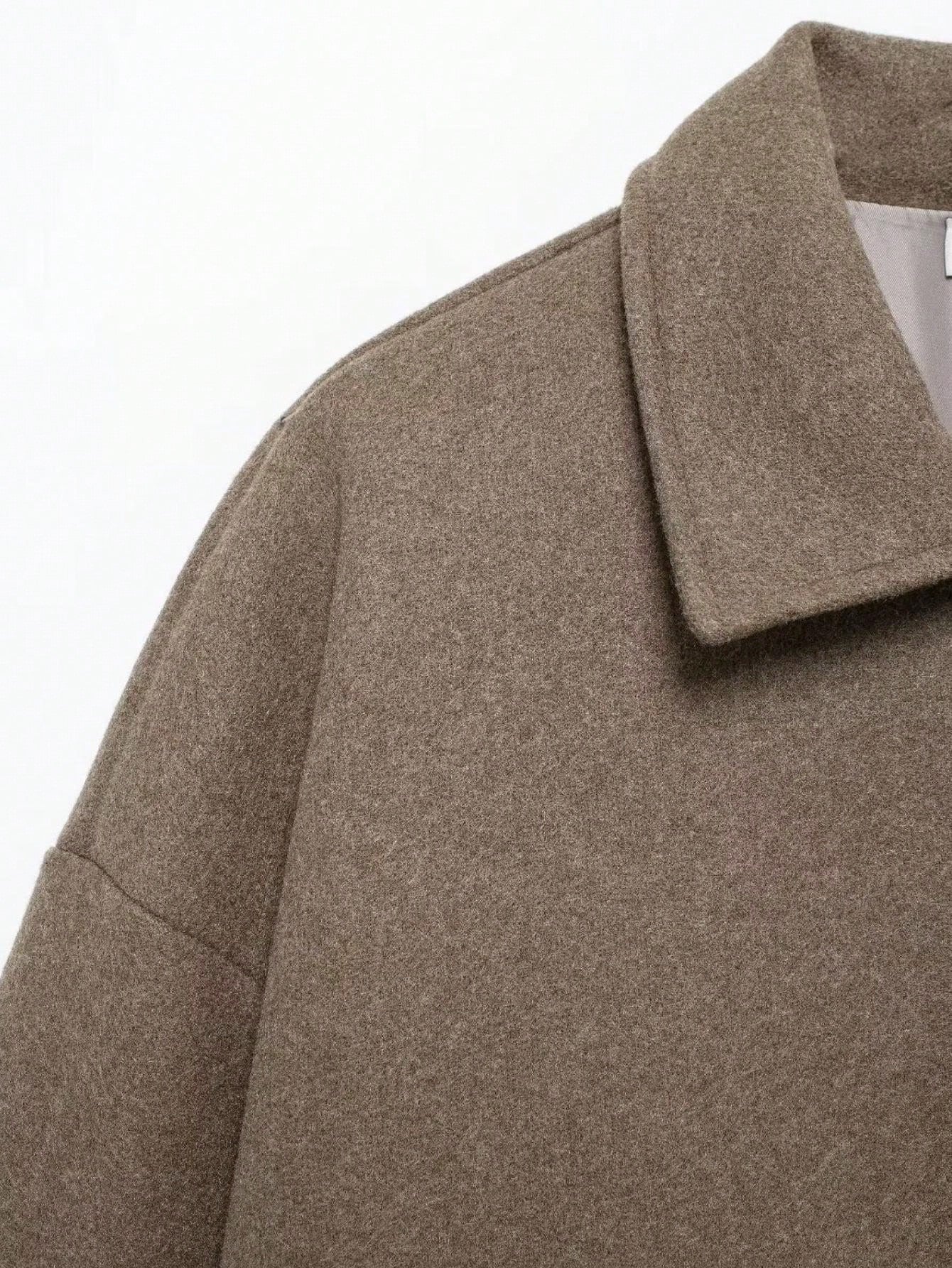 Chaqueta Bomber de Paño con Cuello Clásico