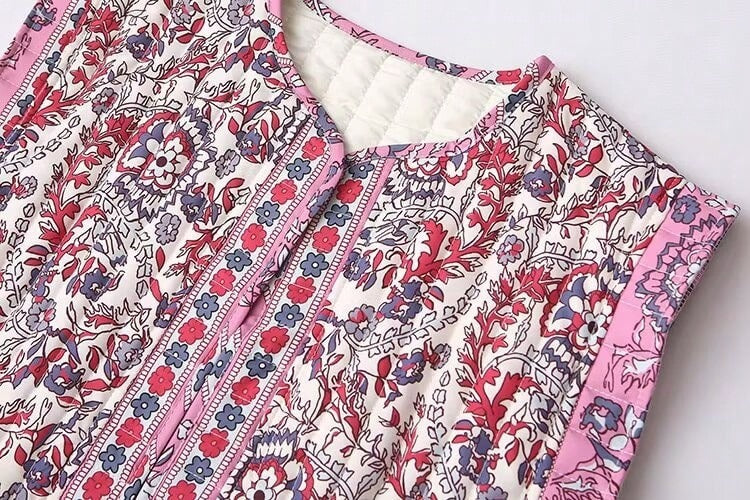 Chaleco Acolchado Estampado