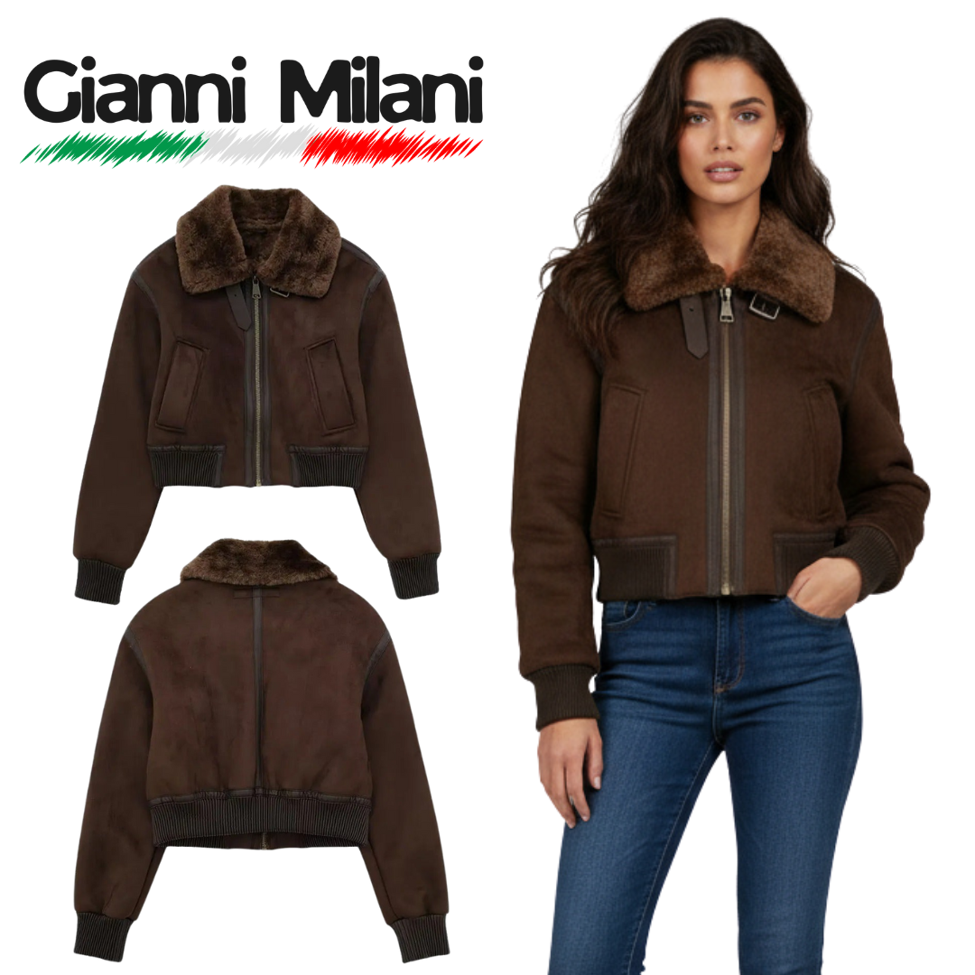 Chaqueta de Ante Marrón con Pelo