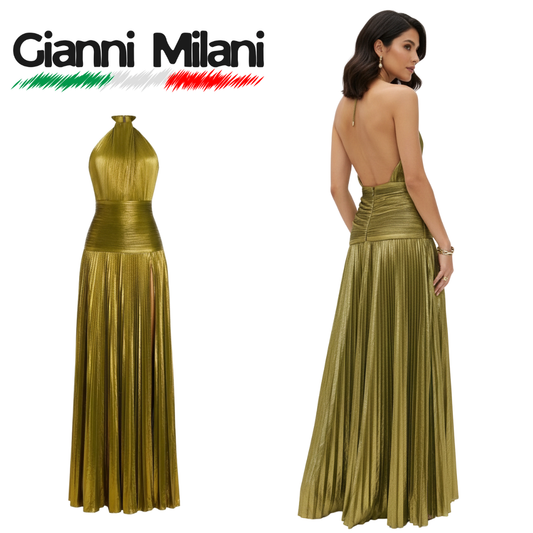 Vestido de Fiesta Largo Verde Militar