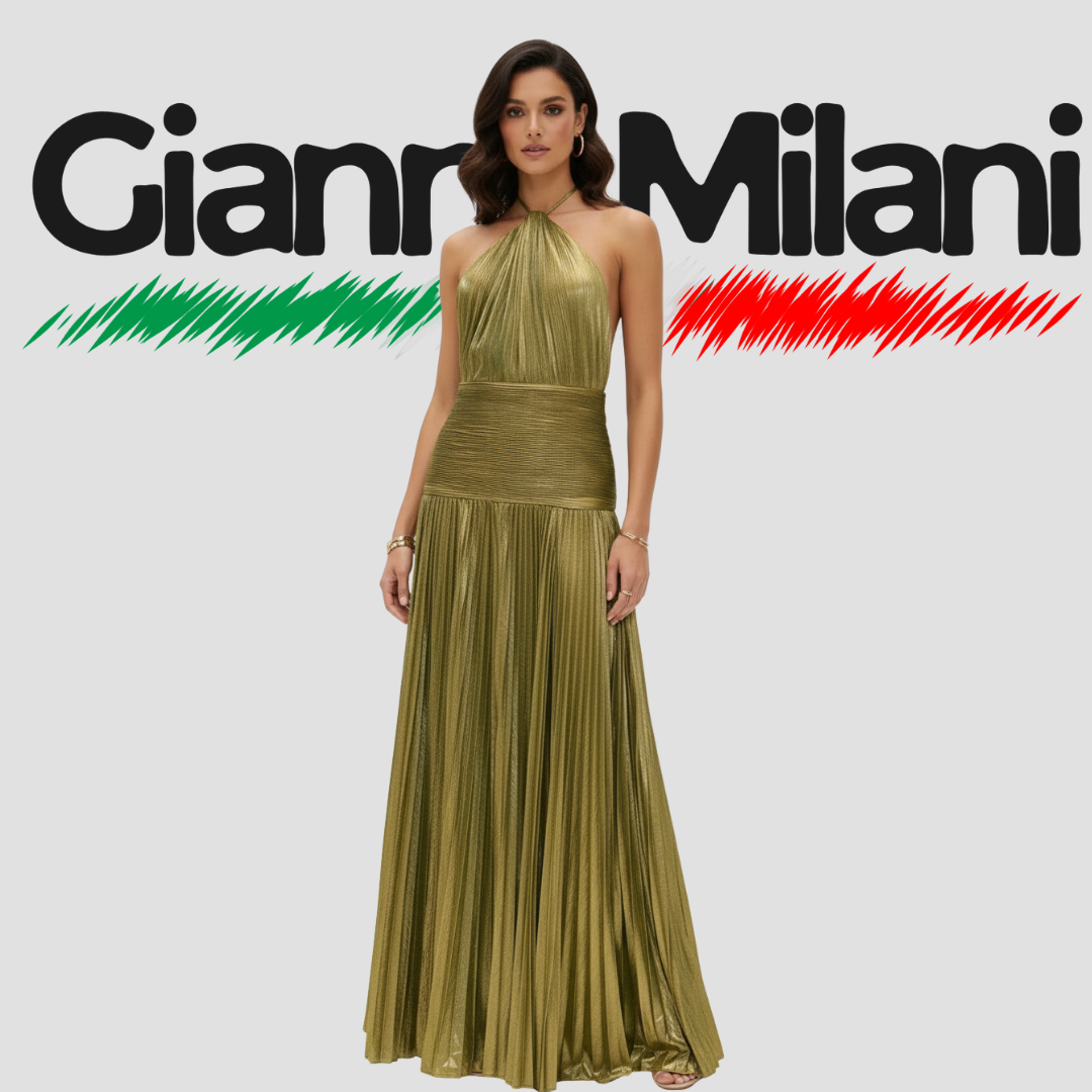 Vestido de Fiesta Largo Verde Militar