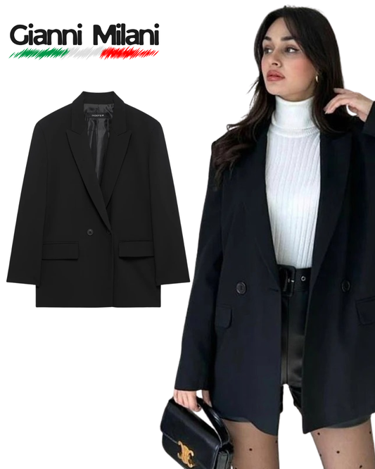 Americana Black Mujer con Doble Botón