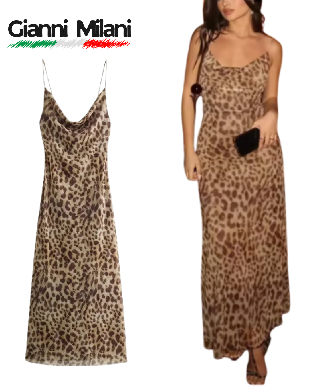 Vestido Largo Leopardo