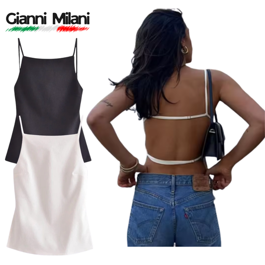 Top Crop atado y Espalda Abierta 2024