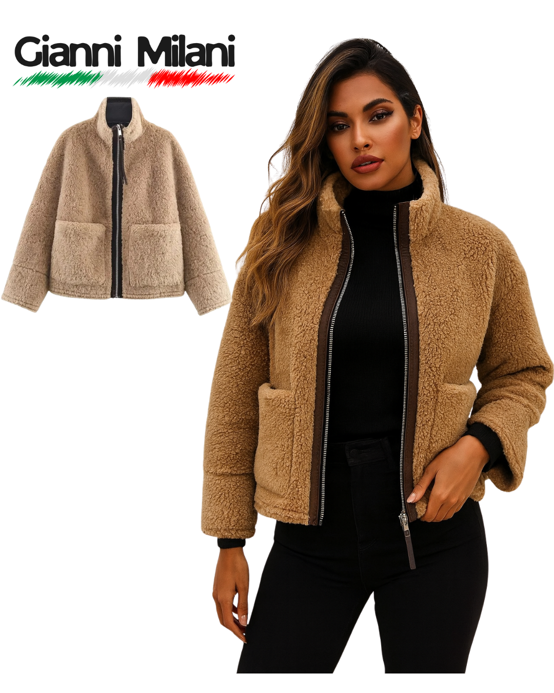 Chaqueta de Borrego Biege