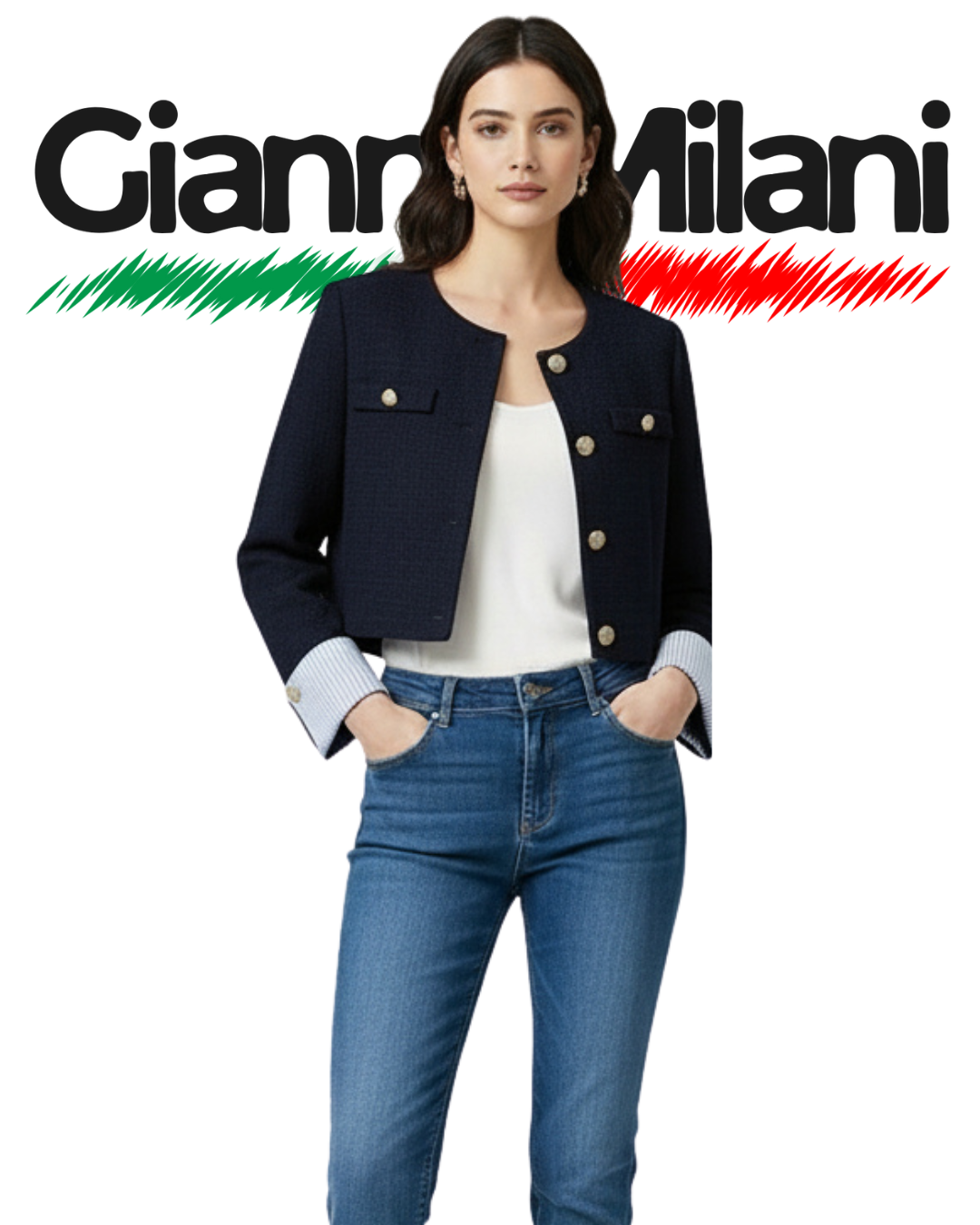 Chaqueta Torera con Botones Dorados