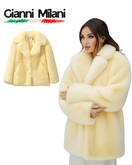 Abrigo de Pelo Amarillo