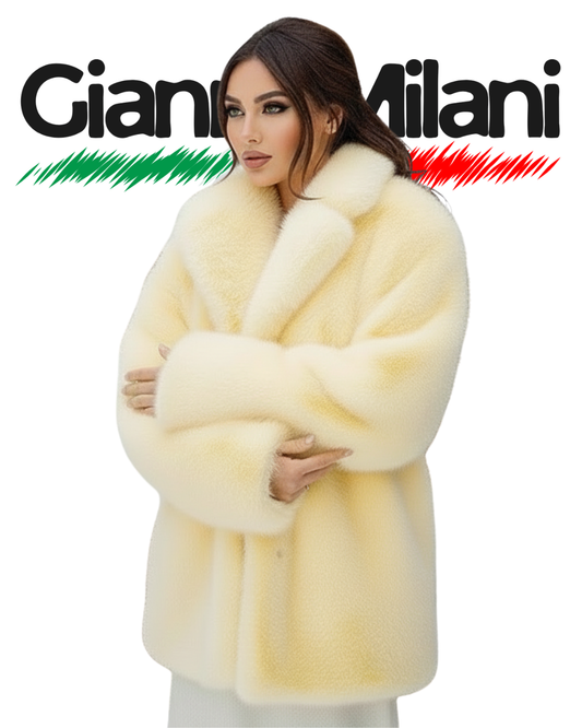 Abrigo de Pelo Amarillo