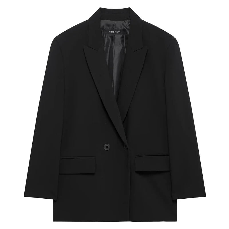 Americana Black Mujer con Doble Botón