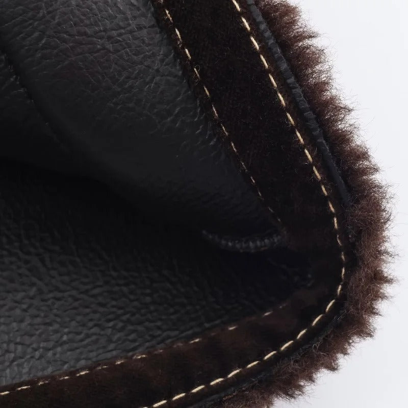 Chaqueta de Borrego con Cremallera Marrón