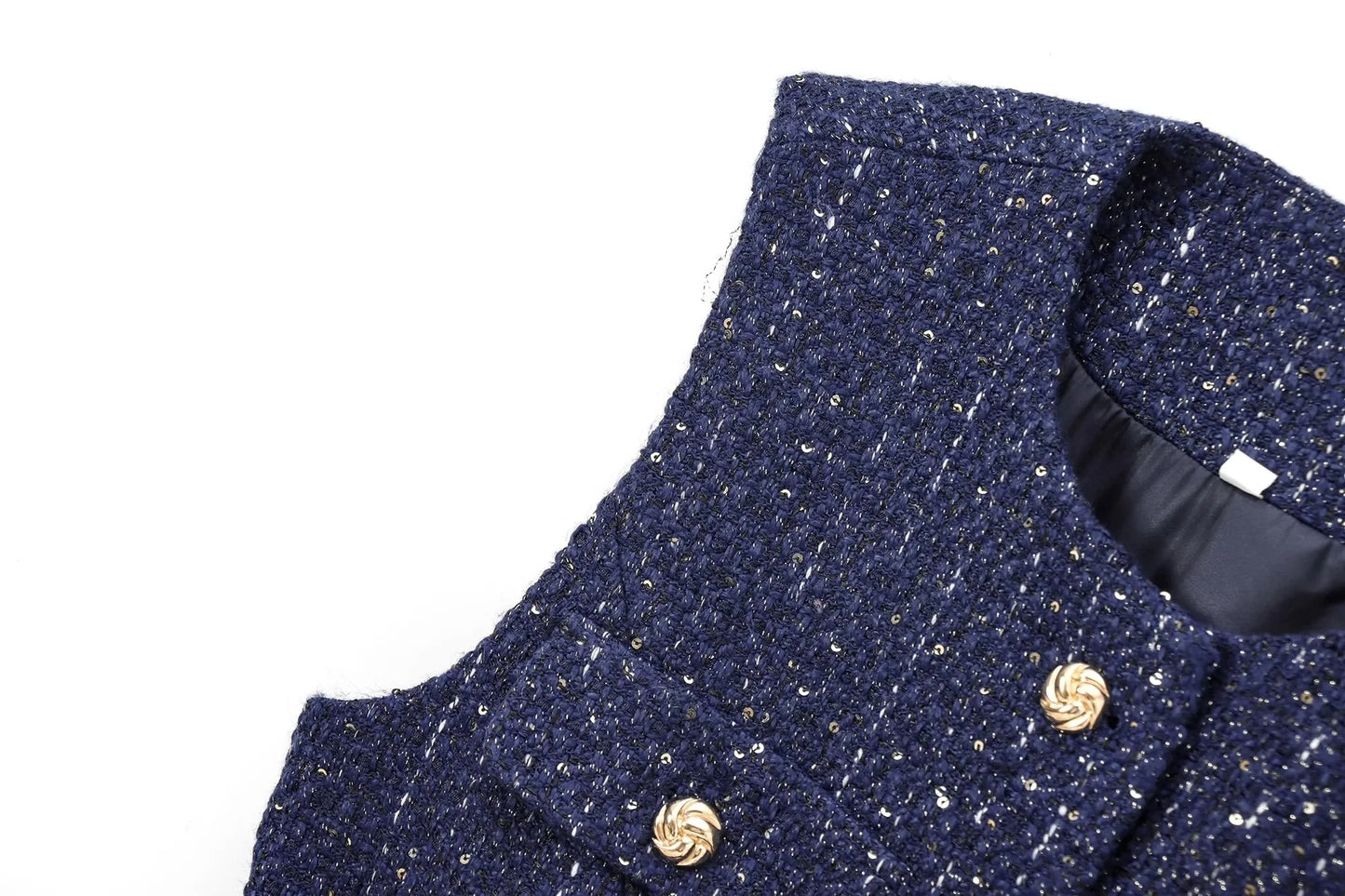 Chaleco Texturizado Mujer Azul