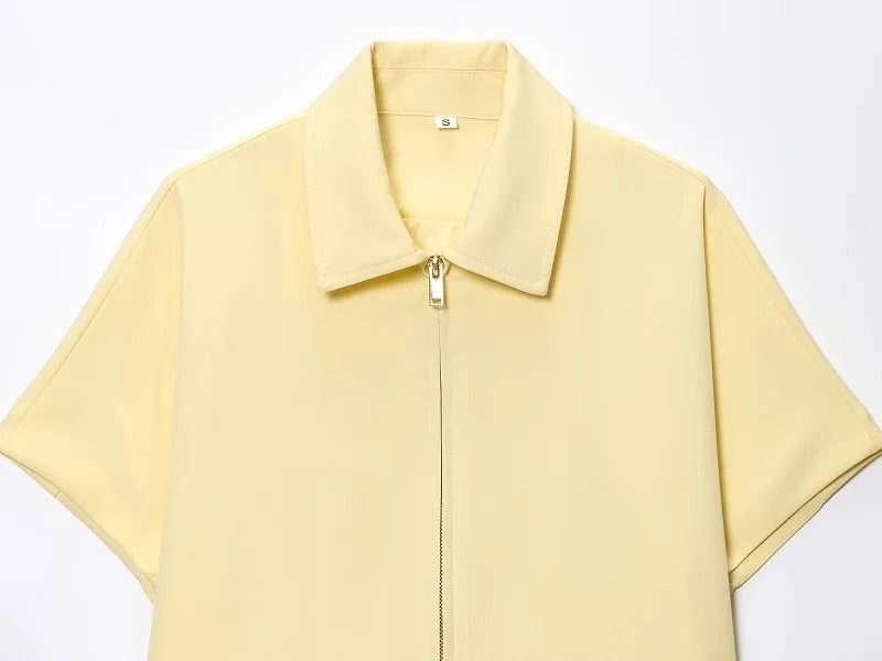 Camisa de Manga Corta Amarilla