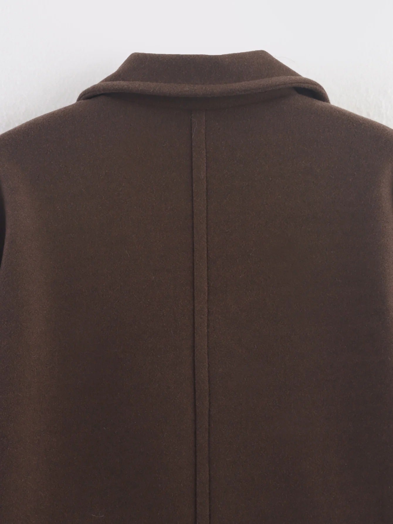 Chaqueta Larga de Paño Marrón