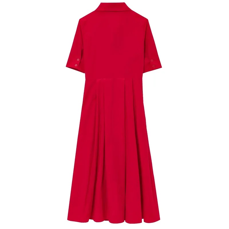 Vestido de Escote Largo Fusia