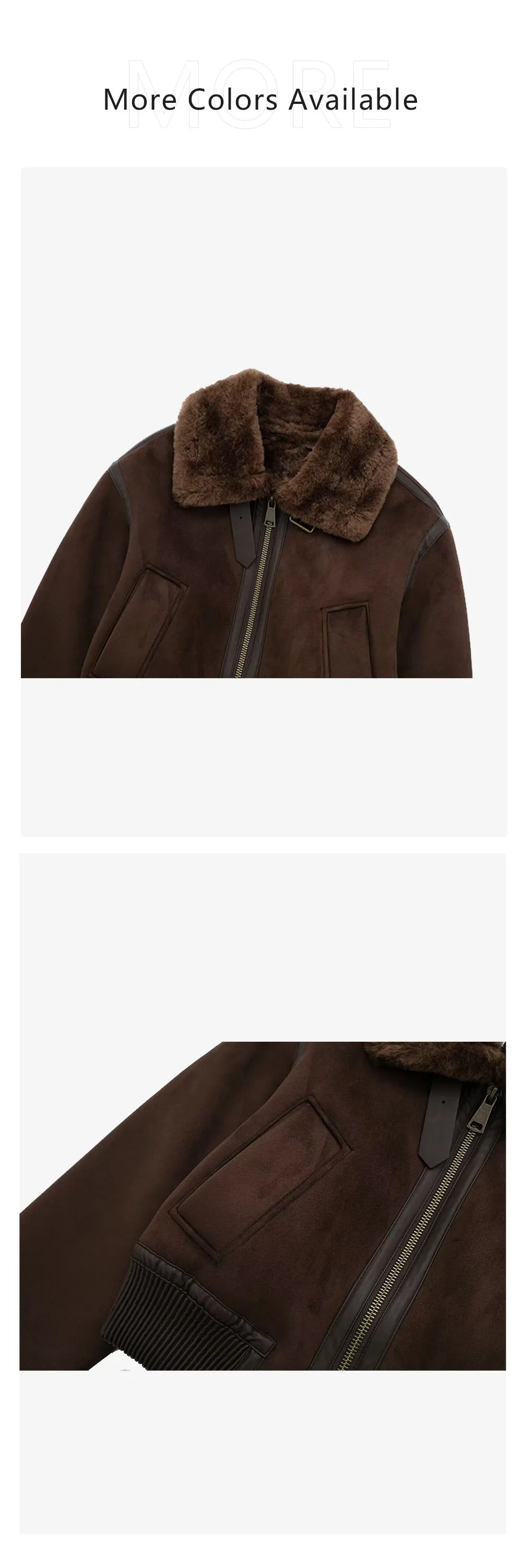 Chaqueta de Ante Marrón con Pelo