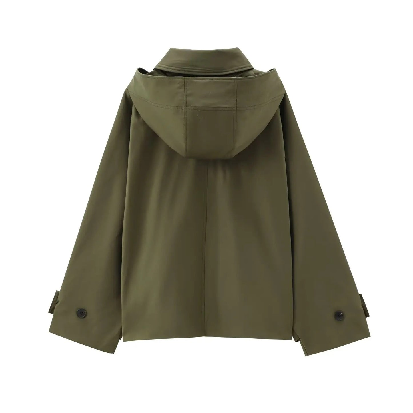 Chaqueta Verde Militar con Capucha