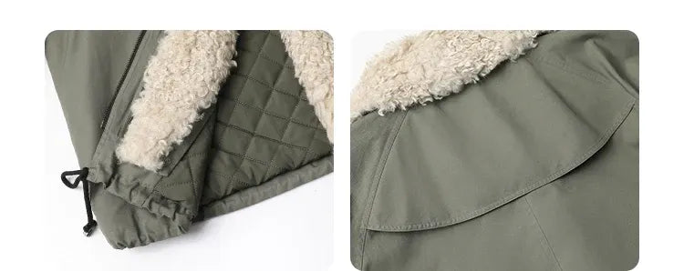 Chaquetón Verde Militar con Pelo