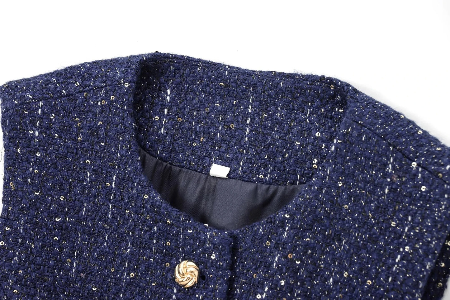 Chaleco Texturizado Mujer Azul