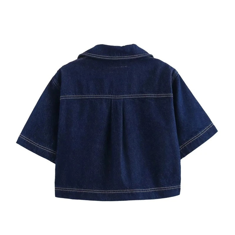 Conjunto Vaquero de Falda y Camisa