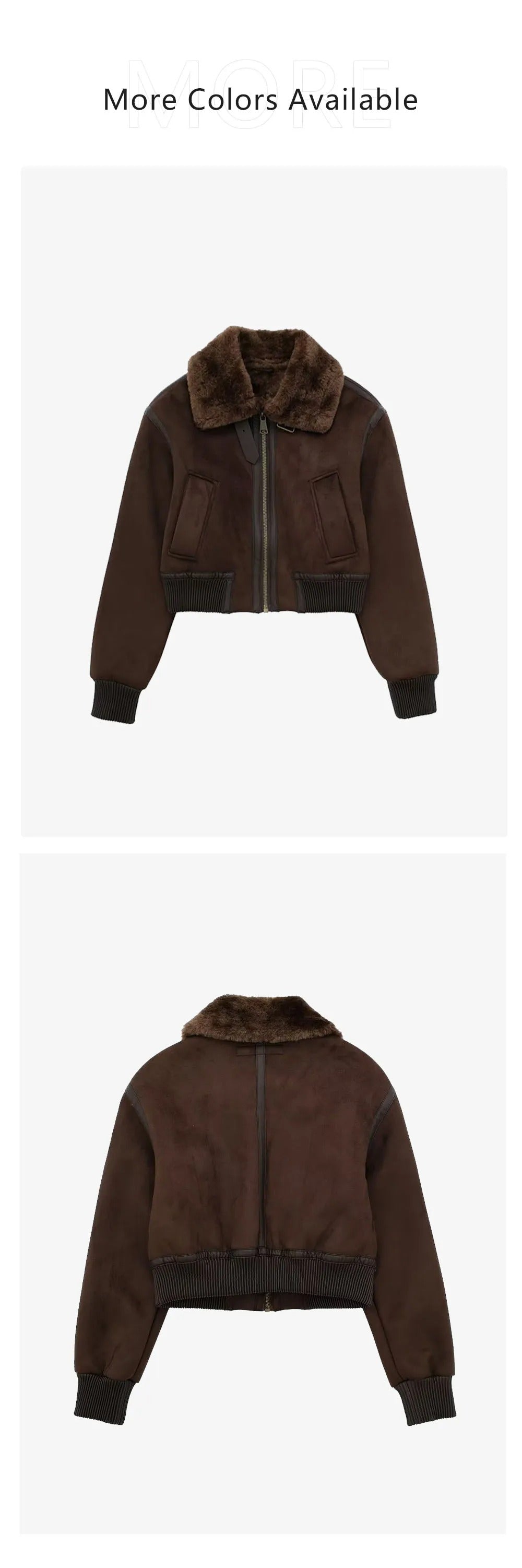 Chaqueta de Ante Marrón con Pelo