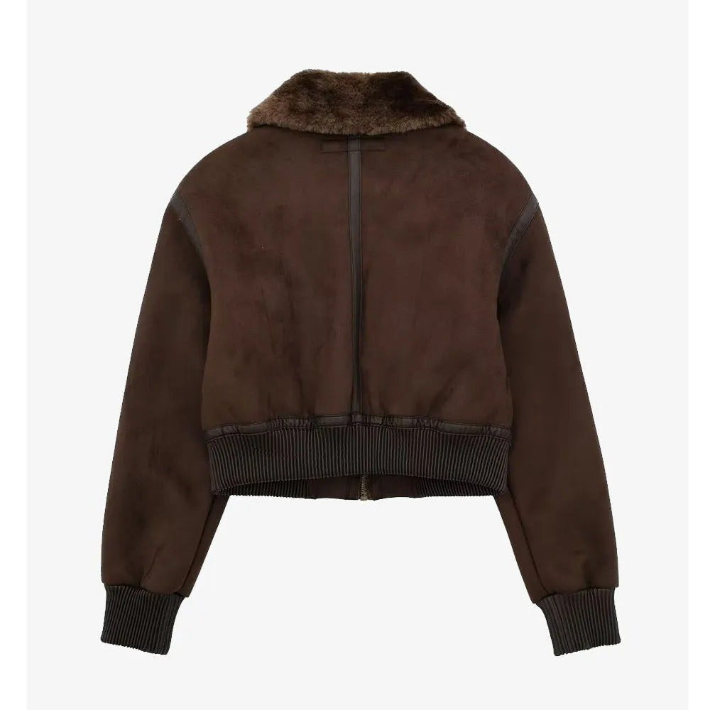 Chaqueta de Ante Marrón con Pelo