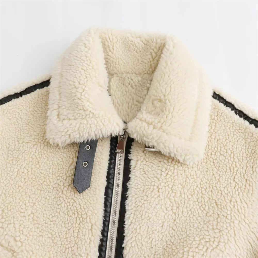 Chaqueta de Borrego Beige