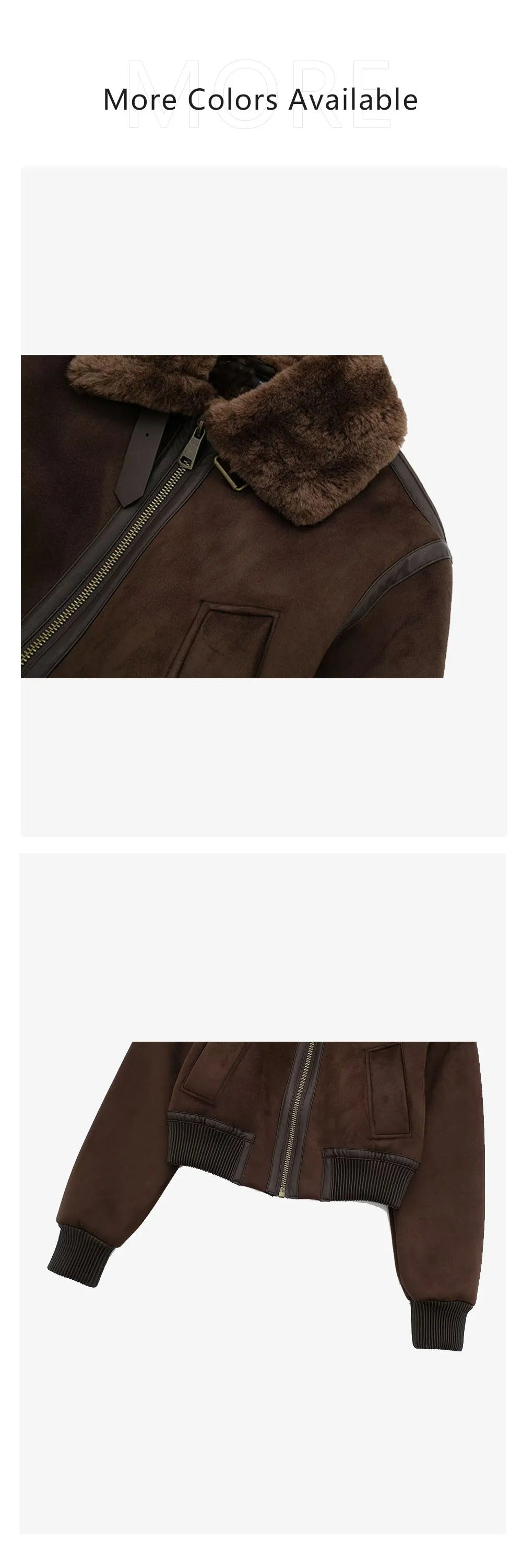 Chaqueta de Ante Marrón con Pelo