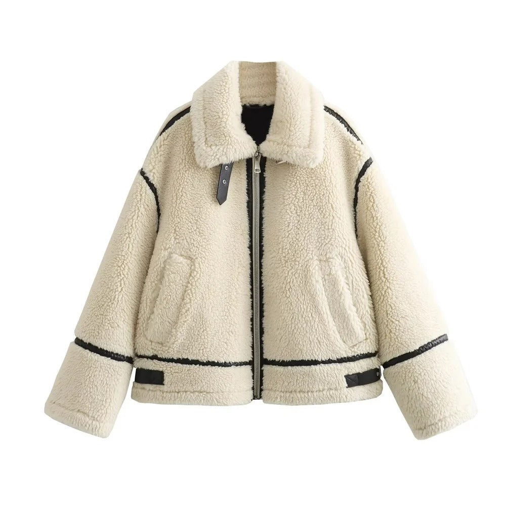 Chaqueta de Borrego Beige