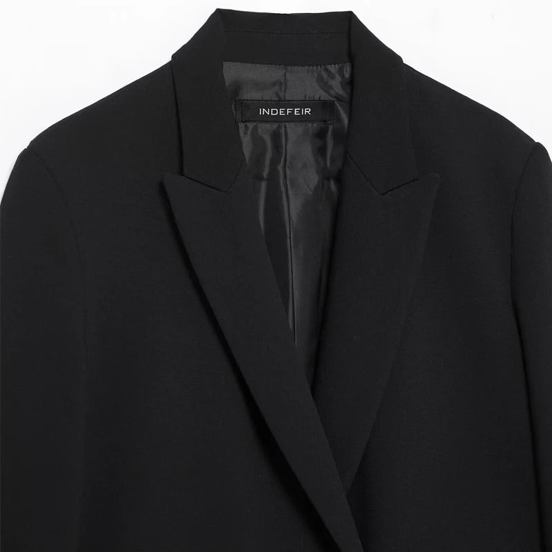 Americana Black Mujer con Doble Botón