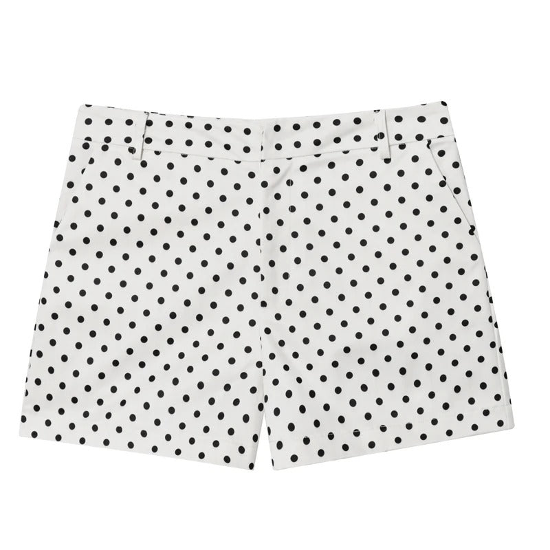 Conjunto Blanco de Lunares Negros