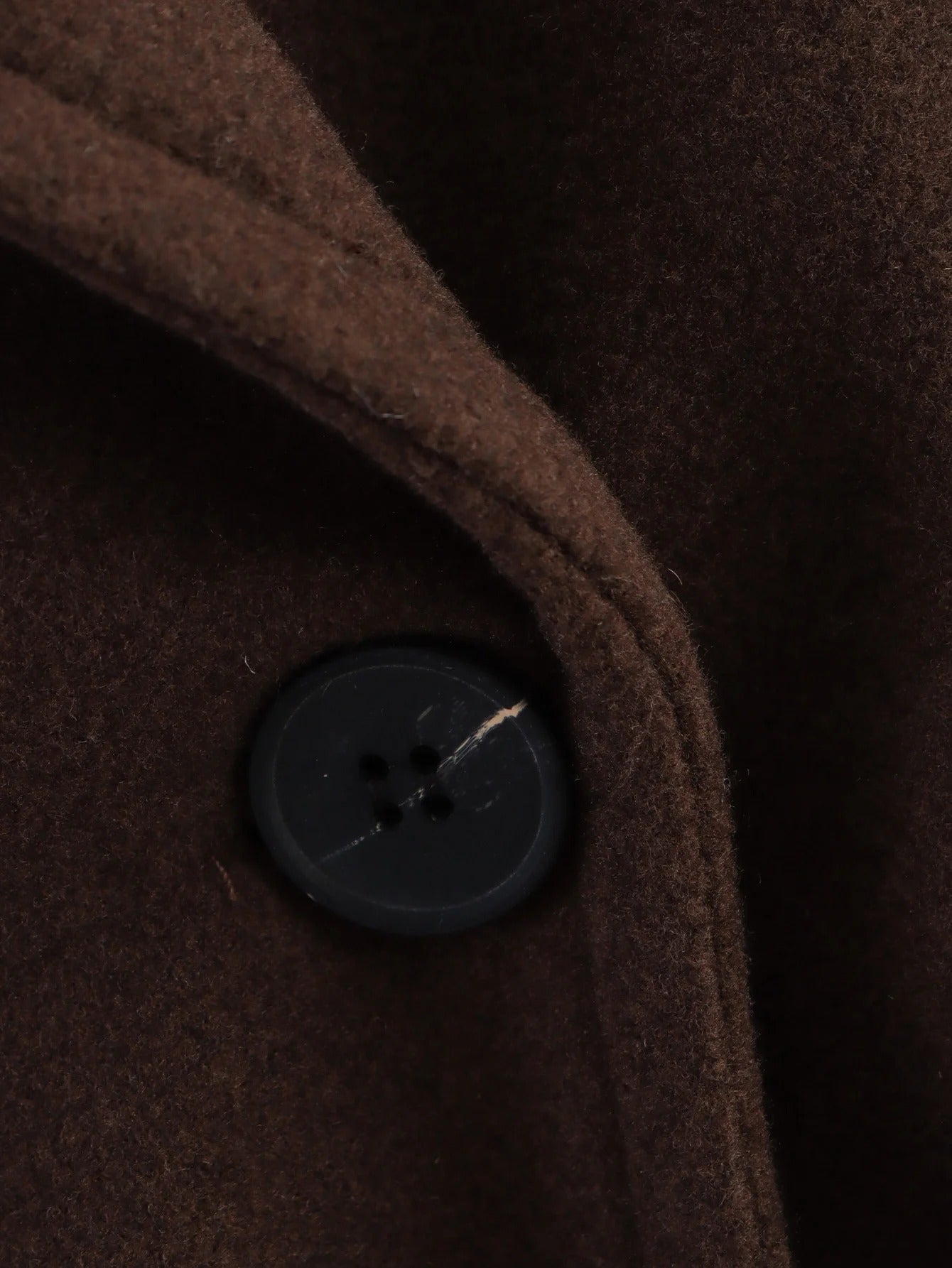 Chaqueta Larga de Paño Marrón