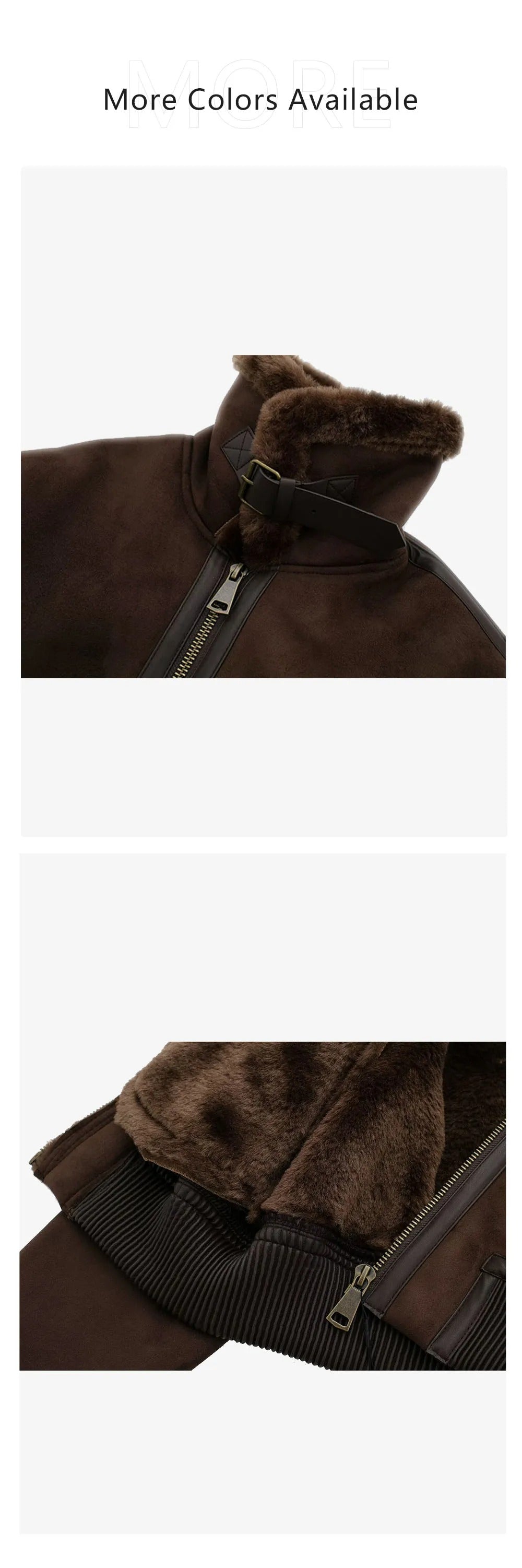 Chaqueta de Ante Marrón con Pelo