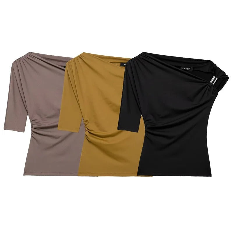 Top casual asimétrico