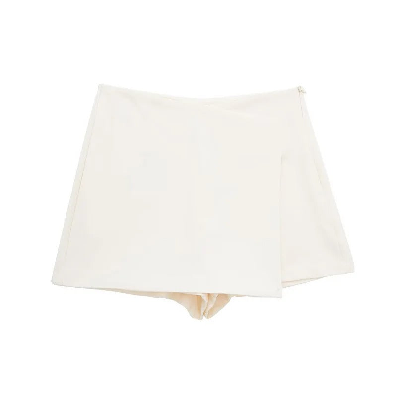 Falda-Pantalón Asimétrica de Cintura Alta