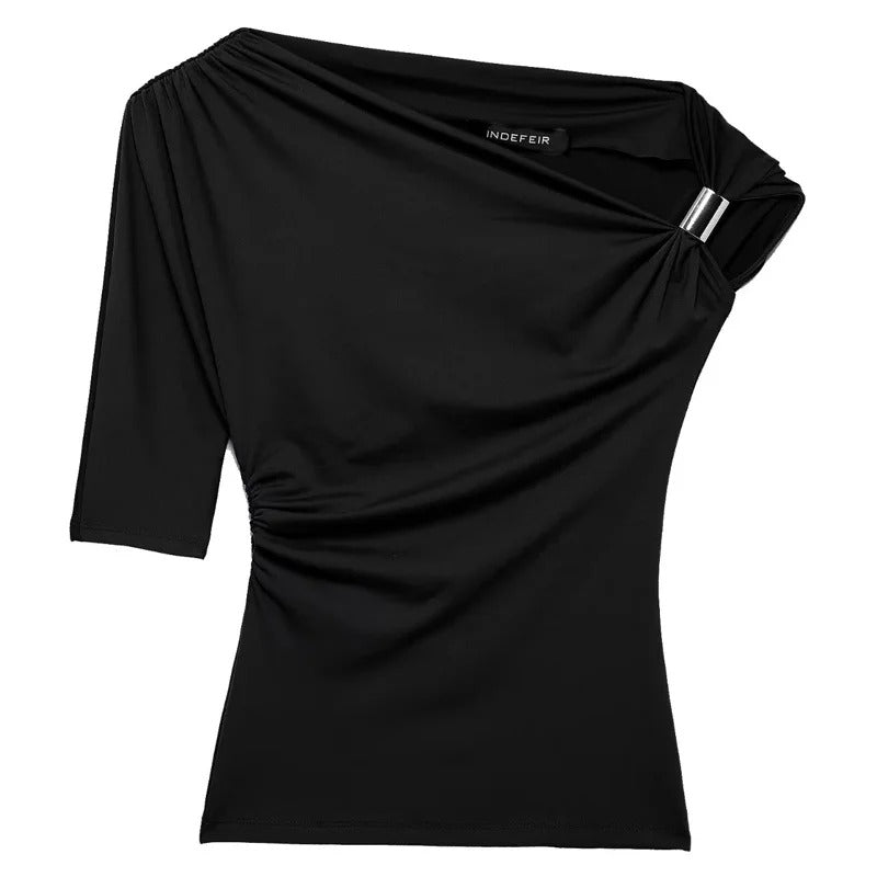 Top casual asimétrico